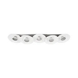 Luminaire de plafond NIKKI 5 flammes, dimmable GU10, Gris argent gradable