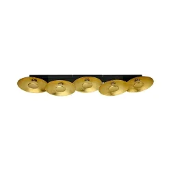Luminaire de plafond GOLDINO 5 flammes, dimmable GU10, or gradable