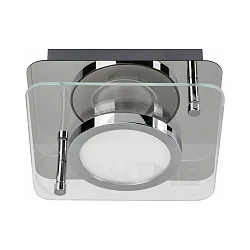 Luminaire de plafond CHROMIA à 1 flamme, dimmable GU10, chrome, satin gradable