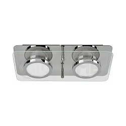 Luminaire de plafond CHROMIA à 2 flammes, dimmable GU10, chrome, satin gradable