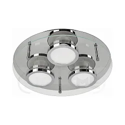 Luminaire de plafond CHROMIA 3 flammes, dimmable GU10, chrome, satin gradable