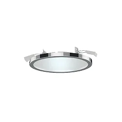 Recessed luminaire PLANO, 1-flame, IP44, Ø 14.7cm, CCT, incl. GU10 8W 2700K/4000K 650lm, silver leaf