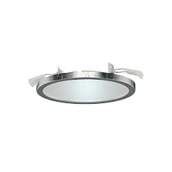 Recessed luminaire PLANO, 1-flame, IP44, Ø 14.7cm, CCT, incl. GU10 8W 2700K/4000K 650lm, silver leaf