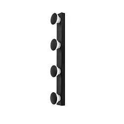 mirror luminaire AQUA HOLLYWOOD SPL 4 flames, CCT Switch, switchable GU10 IP44, black matt 