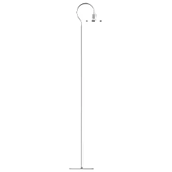 Lampadaire SIMPLESSA GU10, chrome gradable