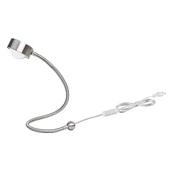 Lampe de table POWERLENS SNAKE pliable GX53 IP20, mat, satiné, titane