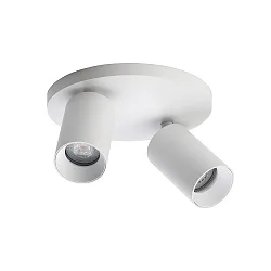 Luminaire de plafond SPOTON CIRCLE 2 à 2 flammes GU10 IP20, blanche