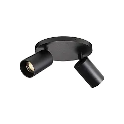 Luminaire de plafond SPOTON CIRCLE 2 à 2 flammes GU10 IP20, noir 