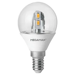 LED Lampe gouttes MEGAMAN LED ULTRA COMPACT CLASSIC E14 3W 250lm 2800K CRI 80-89 