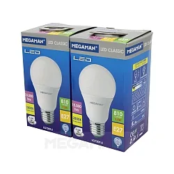 Lampe en forme d'ampoule CLASSIC A60 lot de 2 E27 5W 1055lm 2800K 330° CRI 80 