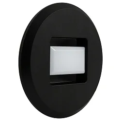Luminaire d'encastrement mural TINA ROUND rond, rotatif, direct / indirect, commutable IP20, noir 