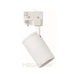 Projecteur triphasé MORA réglable, avec adaptateur GU10 IP20, blanche 