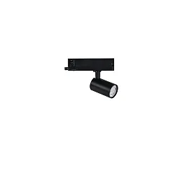 Projecteur triphasé MARCO 2 MINI DBT pivotant, rotatif IP20, couvert de poudre, noir, transparent 