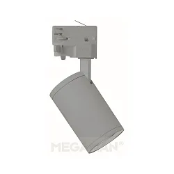 Projecteur triphasé MORA réglable, avec adaptateur GU10 IP20, argent 