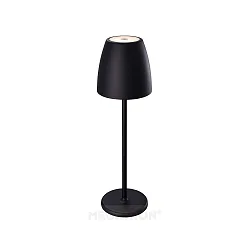 battery table lamp TAVOLA up / down, dimmable IP54, petrol, white matt dimmable