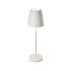 Lampe de table à accu TAVOLA haut bas, dimmable IP54, blanche, blanc mat gradable