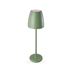 Lampe de table à accu TAVOLA haut bas, dimmable IP54, vert, blanc mat gradable