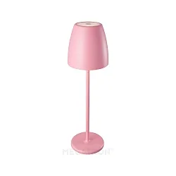 Lampe de table à accu TAVOLA haut bas, dimmable IP54, rose, blanc mat gradable