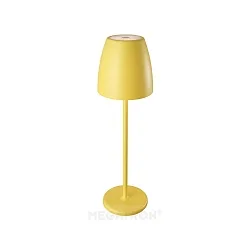 Lampe de table à accu TAVOLA haut bas, dimmable IP54, jaune, blanc mat gradable