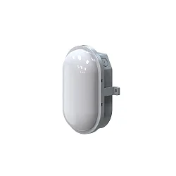 Luminaire pour locaux humides ZELLA NEO ovale, résistant aux chocs, commutable, multipower IP54, gris 