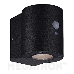 Lampe murale solaire LOKY rond, avec capteur IP54, anthrazit 