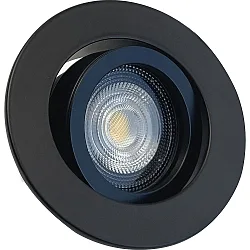 Lumière encastrée DECOCLIC 68MM rond, pivotant, Dim-To-Warm, lot de 1 IP20, noir gradable 7