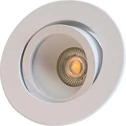 Plafonnier encastré DECOCLIC rond, pivotant IP20, blanche gradable