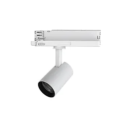 Projecteur triphasé ANGOLO S réglable, commutable, focalisable IP20, blanche 