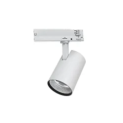 Projecteur triphasé ANGOLO L réglable, commutable, focalisable IP20, blanche 