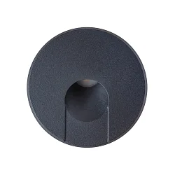 Luminaire d'encastrement mural  STAIR 68 SCCT rond IP40, noir mat gradable
