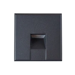 Luminaire d'encastrement mural  STAIR 68 SCCT angulaire IP40, noir mat gradable