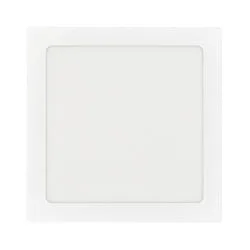 Downlight de surface LED PANEL FLAT 220 Q SCCT MP angulaire, CCT Switch, commutable, multipower IP44, blanche 