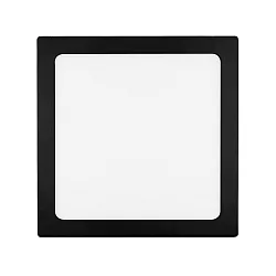 Downlight de surface LED PANEL FLAT 300 Q SCCT MP angulaire, CCT Switch, commutable, multipower IP44, noir 