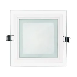 LED recessed GLAS PANEL 160 Q 350mA, square, 16x16cm, 10W 3000K 870lm 120°, dimmable, white