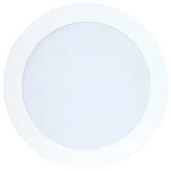Downlight encastrable LED PANEL FLAT 105 R 350MA IP44 rond, bloc d'alimentation exclusif IP44, blanche gradable