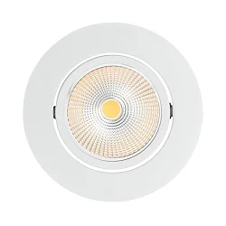 Recessed LED spot 5068 ECO FLAT, round, 350mA, 8W 4000K 750lm 24°, CRi>90, dimmable, matt white
