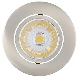 Recessed LED spot 5068 ECO FLAT, round, 350mA, 8W 4000K 750lm 24°, CRi>90, dimmable, brushed nickel