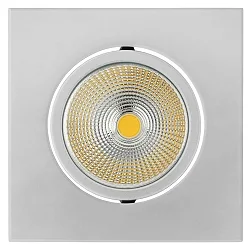 Recessed LED spot 5068Q ECO FLAT, square, 350mA, 8W 4000K 750lm 38°, swivelling, dimmable, matt chrome