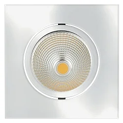 Recessed LED spot 5068Q ECO FLAT, square, 350mA, 8W 4000K 750lm 38°, swivelling, dimmable, chrome