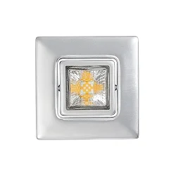 Downlight A 5068 T FLAT RQ LED pivotant, carré, chromé mat, couvert de poudre gradable