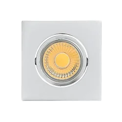 Recessed LED downlight A 5068Q T FLAT, 8.8 x 8.8cm, COB, 8W 3000K 38°, swivelling, chrome