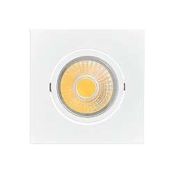 Recessed LED downlight A 5068Q T FLAT, 8.8 x 8.8cm, COB, 8W 3000K 38°, swivelling, white
