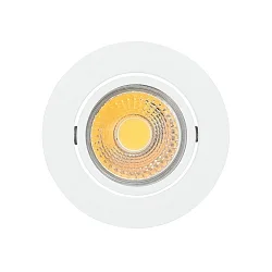 Downlight A 5068 T FLAT plat, pivotant IP20, couvert de poudre, blanche gradable