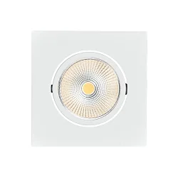 Downlight 5068Q ECO FLAT BIO angulaire IP40, blanc mat gradable