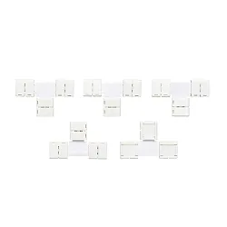 Connecteur en T LED SMD 5050/5630 2 pôles, lot de 5
