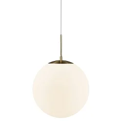 Luminaire à suspension GRANT 35 E27 IP20, scintillant, laiton, blanc opale, blanche 