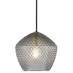 Luminaire à suspension ORBIFORM E27 IP20, laiton, couleurs fumée, noir  