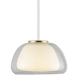 Luminaire à suspension JELLY E27 IP20, scintillant, dégager, laiton, blanc opale, blanche 