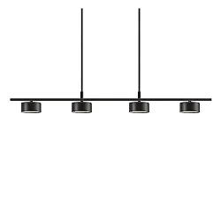 Luminaire à suspension CLYDE 4 flammes IP20, noir, noir mat gradable