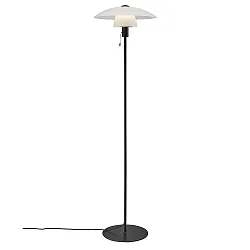 Lampadaire VERONA E27 IP20, blanc opale, noir , noir mat 